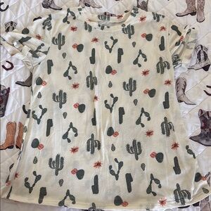 Cactus Print T-Shirt